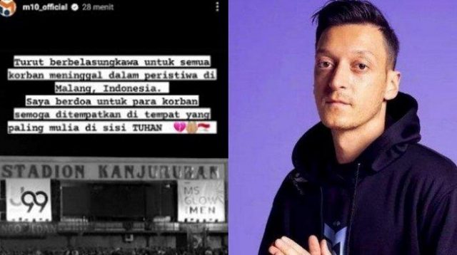 Mesut Ozil Turut Berbelasungkawa Atas Tragedi Kanjuruhan