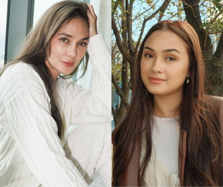 Adu Gaya Luna Maya dan Caitlin Halderman Saat Kenakan Dress Desainer yang Sama, Glamor dengan Mutiara
