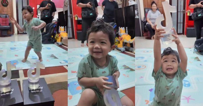 7 Ekspresi Lucu Abe Cekut Dapat Piala TikTok Awards Indonesia 2024