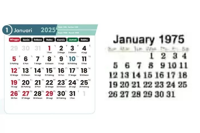 Kenapa Kalender Tahun 2025 Sama Dengan Kalender Tahun 1975?