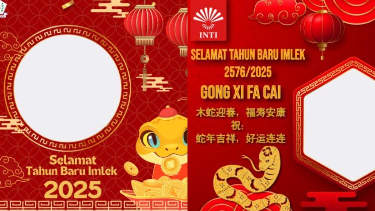 Kumpulan Twibbon Imlek 2025 dan Cap Go Meh,Rayakan Awal Tahun Baru Ular Kayu yang Penuh Hoki
