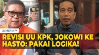 Jokowi Jawab Tudingan Hasto Terkait Dalang Revisi UU KPK: Pakai Logika!