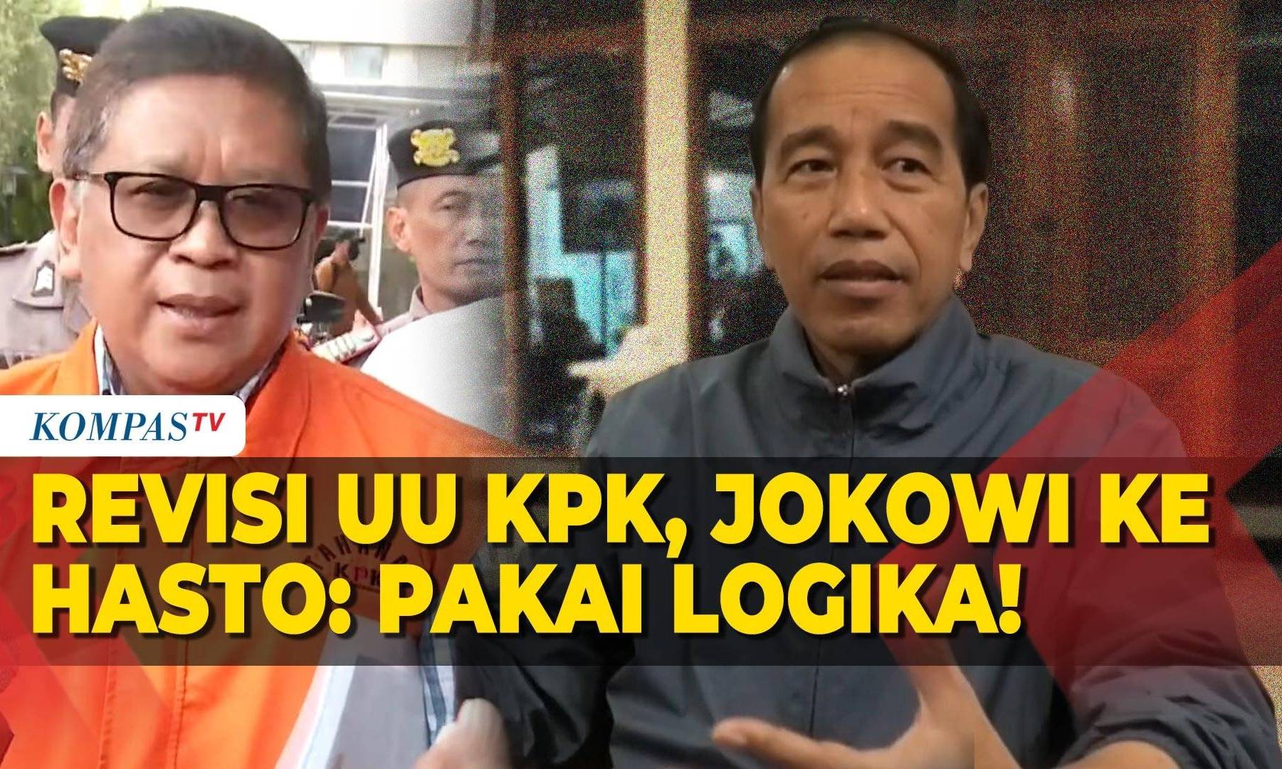 Jokowi Jawab Tudingan Hasto Terkait Dalang Revisi UU KPK: Pakai Logika!
