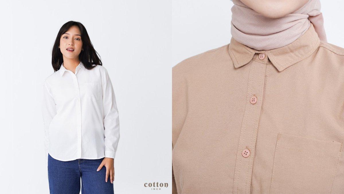 30 Daftar Kemeja Wanita Cotton Inch,Cocok Untuk Bukber Setelah Pulang Kerja