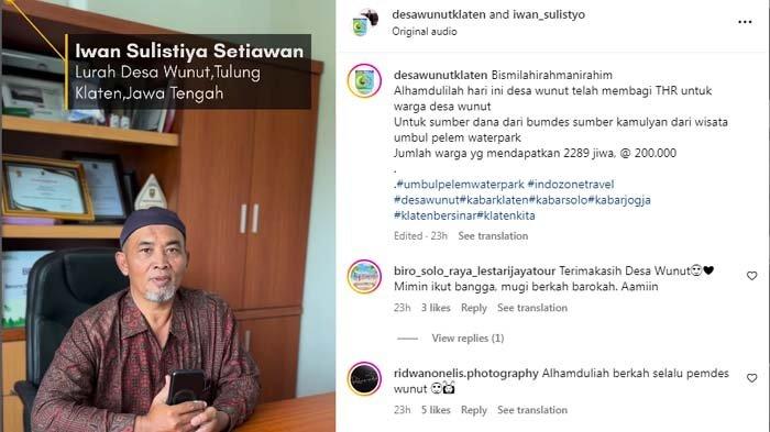 Pantes Dicintai Sebagai Kepala Desa Muda, Iwan Sulistya: Pembagian THR Senilai Rp457 Juta yang Viral