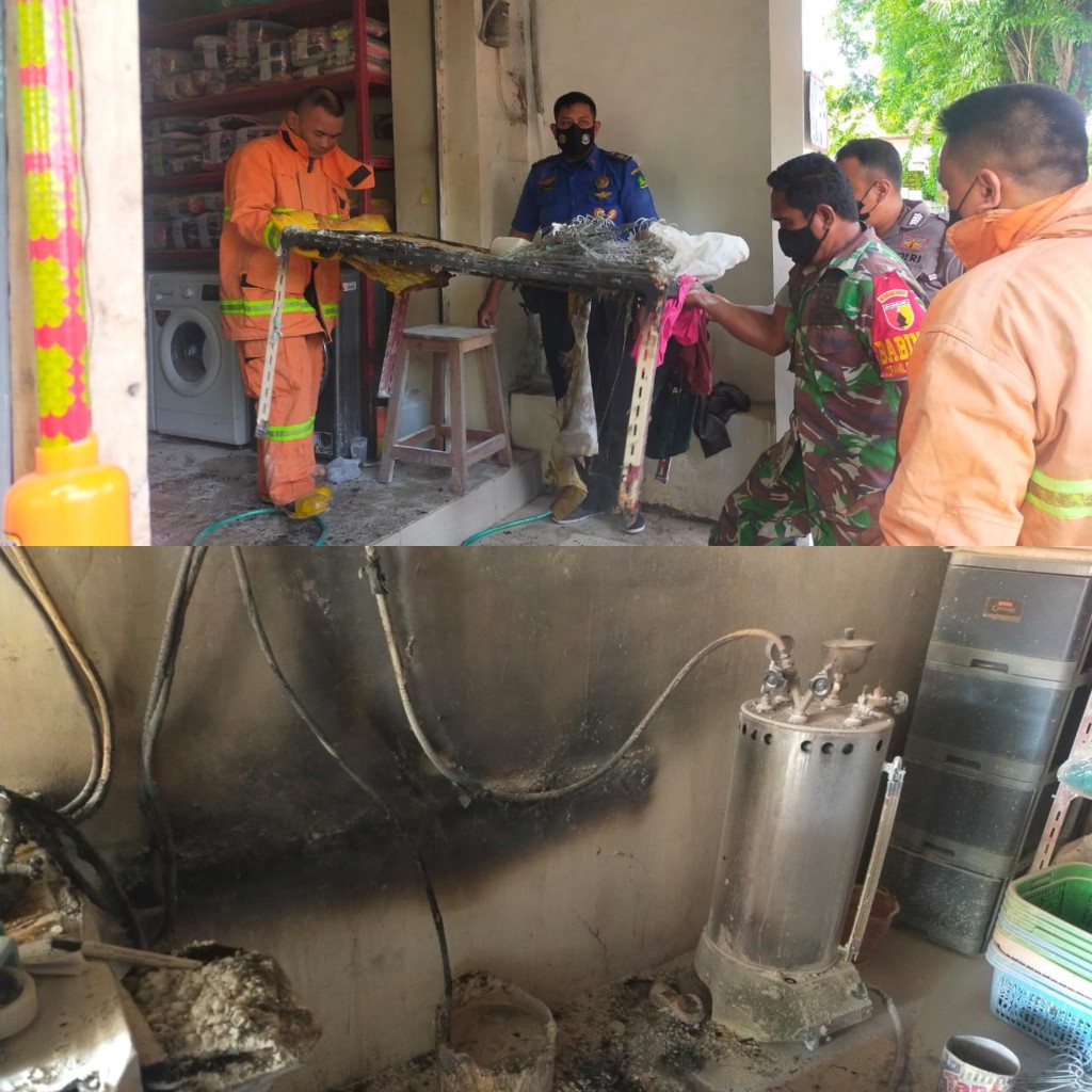 Kebakaran Toko Laundry Akibat Kebocoran Gas Setrika Uap di Ceper Klaten