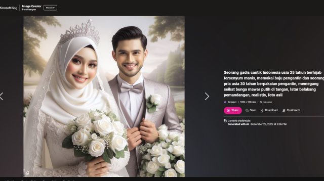 Cara Mengubah Foto Pernikahan Jadi Miniatur dengan Gemini AI, Gaya Komersial atau Romantis