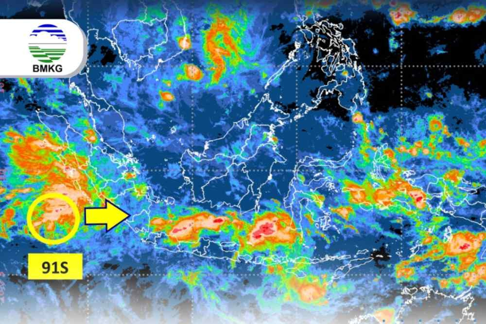 Waspadai! BMKG Deteksi Bibit Siklon 91S, Sumbar-Bengkulu Siap Dihujani Lebat