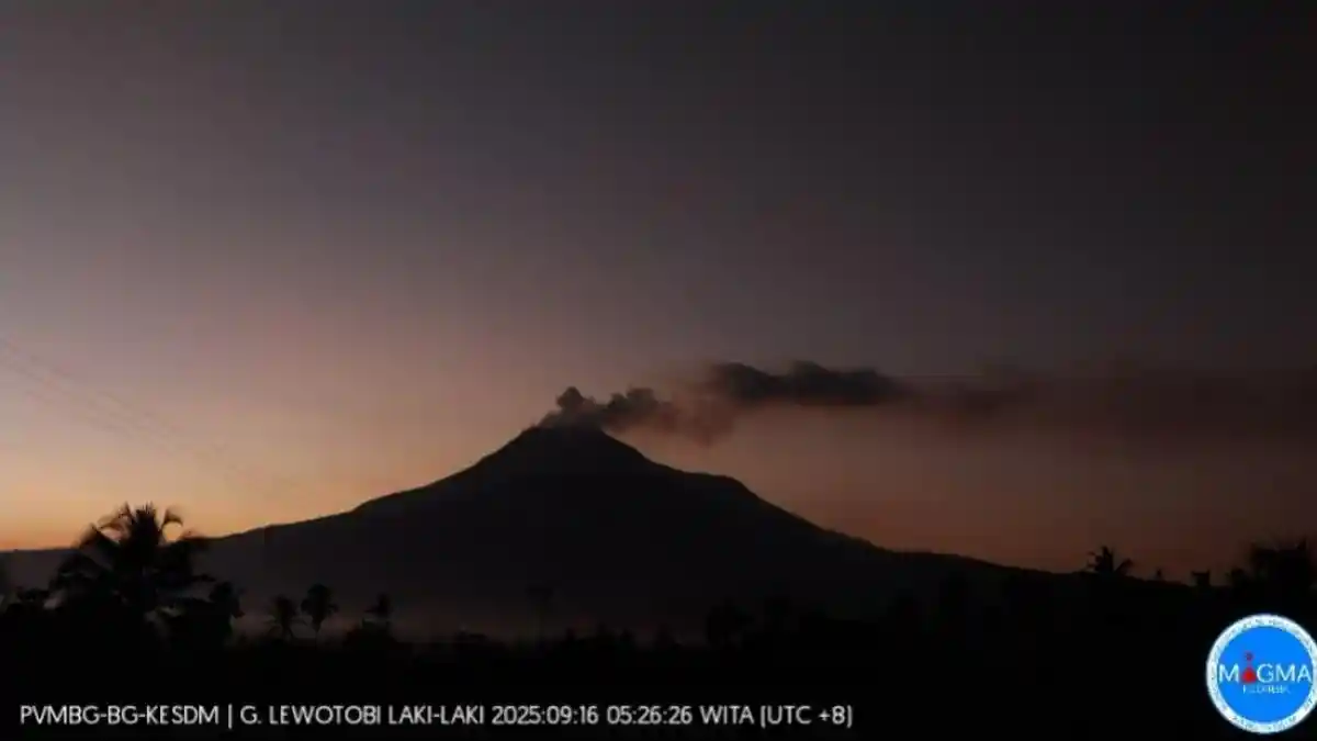 Gunung Lewotobi Alami 8 Kali Tremor Non-Harmonik dan 2 Gempa Low Frequency