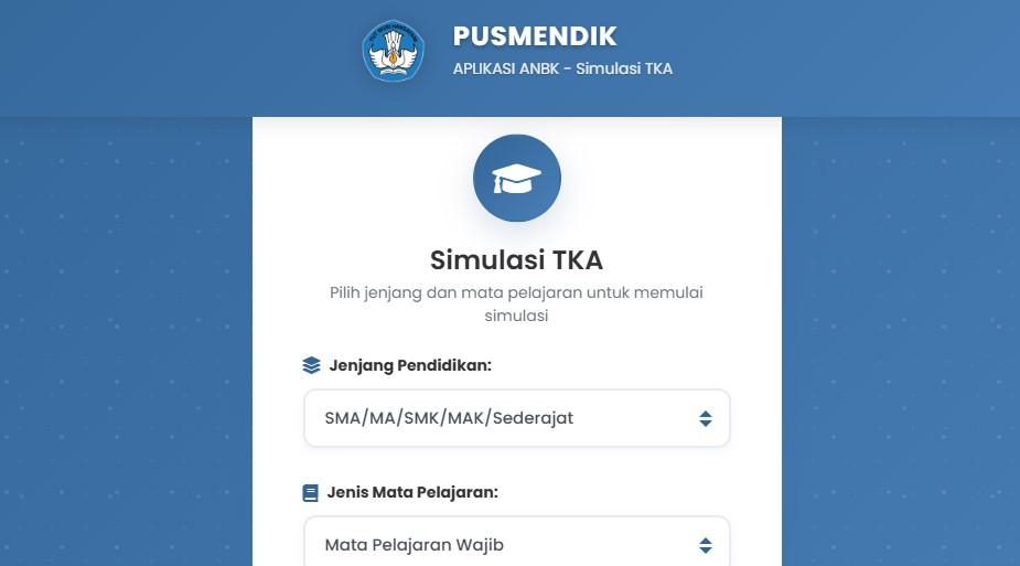 Link resmi simulasi TKA SMP pusmendik.kemdikbud.go.id – latihan dan jenis soal
